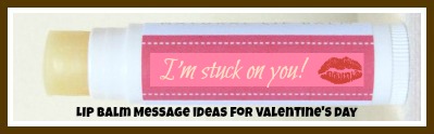 Lip balm messages for valentine's day