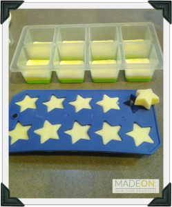 DIY ice cube tray molds for lotion bars
