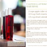 calendula hair rinse recipe card