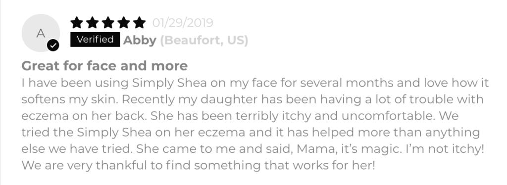 Shea butter for face review reduce eczema itchiness